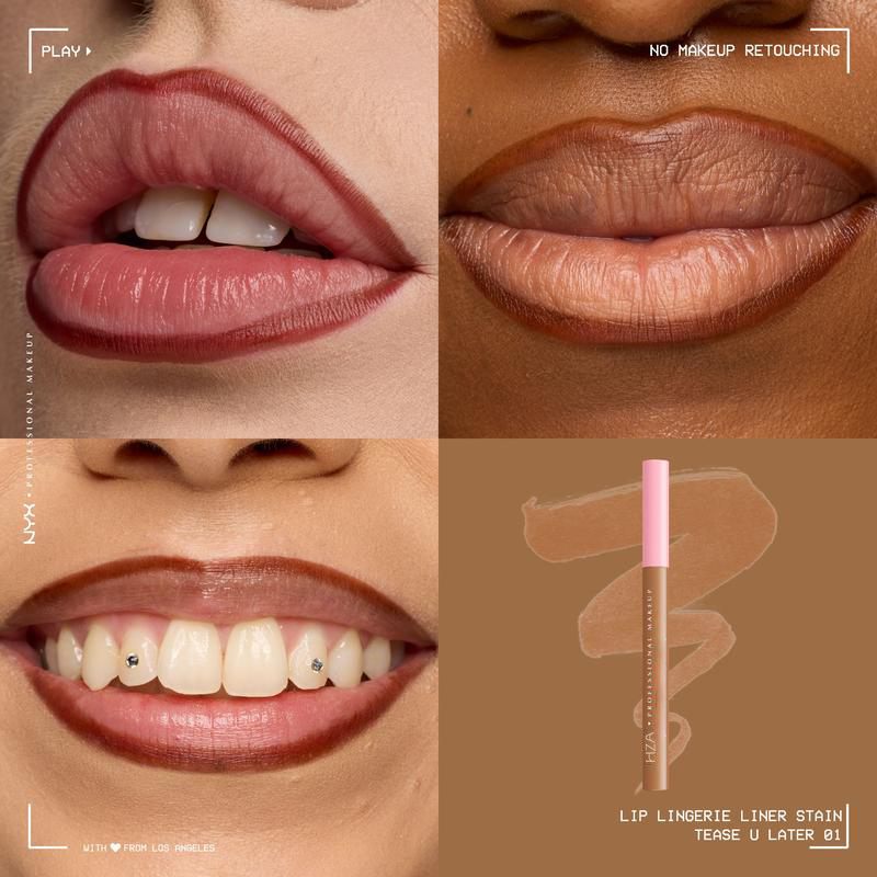 Sculpting Lip Liner Stain - Lightweight, Transfer-Proof, Waterproof, HZA Professional Makeup