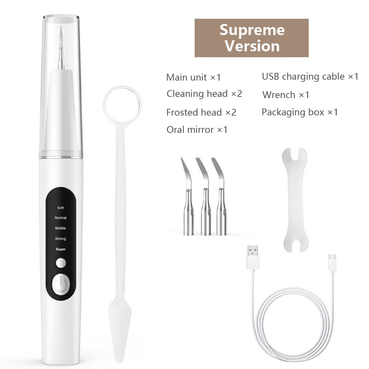 AQA Plaque/Tartar Remover for Teeth, With LED lights and 5 adjustable modes,Rechargeable
