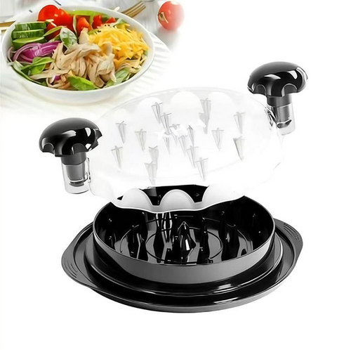 Large Chicken Breast Shredder Tool, Visible Lid Meat Grinder, Anti-Slip Strip, Ergonomic Handle, BPA Free, Perfect Utensils for Pork,Beef,Chicken,Kitchen Gadgets Dishwasher Washable Black Multi-purpose Efficient Great for Families