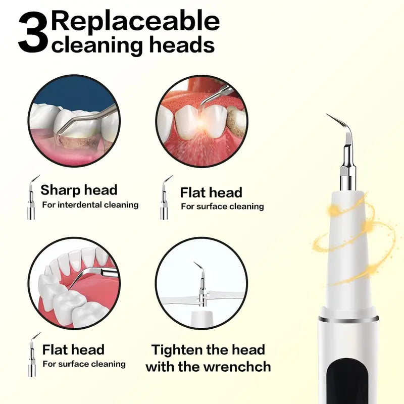 AQA Plaque/Tartar Remover for Teeth, With LED lights and 5 adjustable modes,Rechargeable