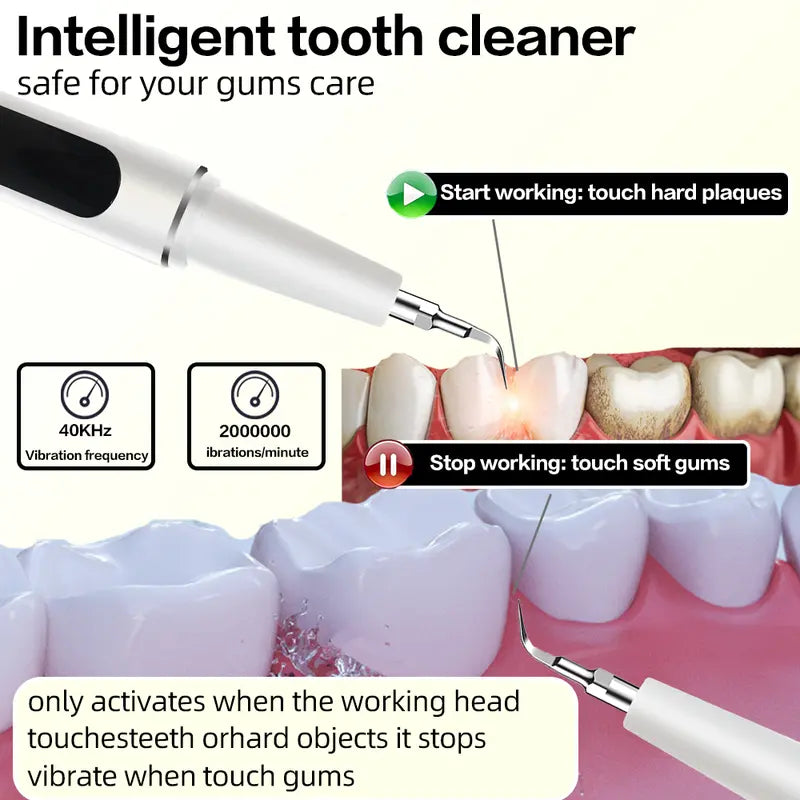 AQA Plaque/Tartar Remover for Teeth, With LED lights and 5 adjustable modes,Rechargeable