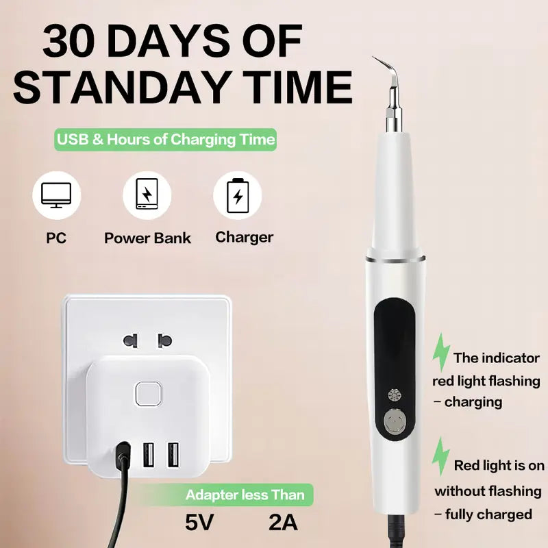 AQA Plaque/Tartar Remover for Teeth, With LED lights and 5 adjustable modes,Rechargeable