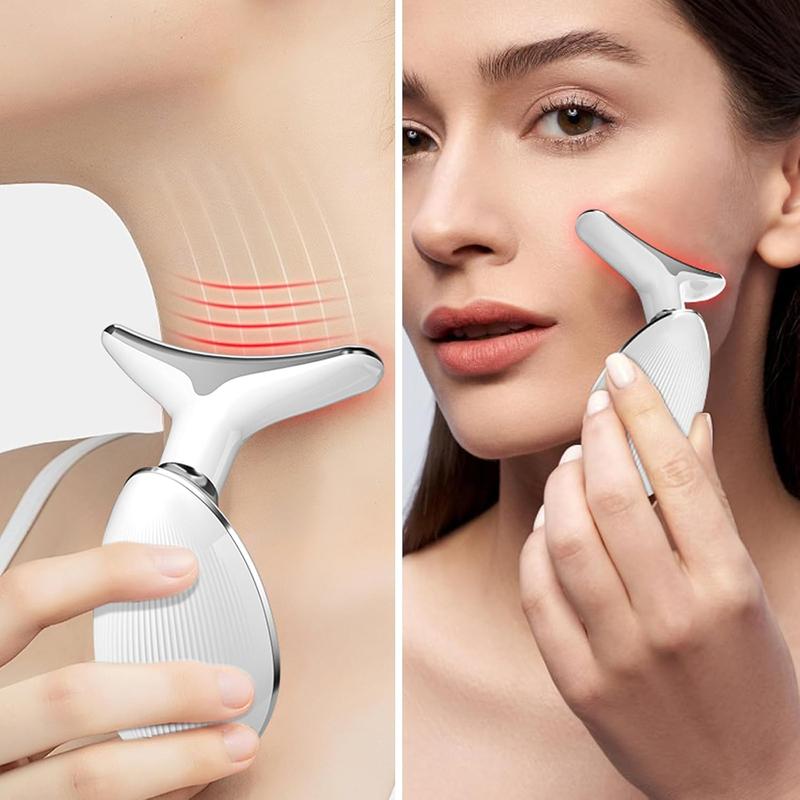 2025 AQA RF Face & Neck Massager with 7-Color LED – Skin Rejuvenation, Lifting, Toning & Glow Boost