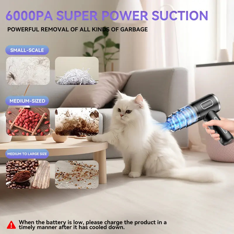 π High-Power 3-in-1 Handheld Vacuum β Car + Home + Pets, 60% OFF!