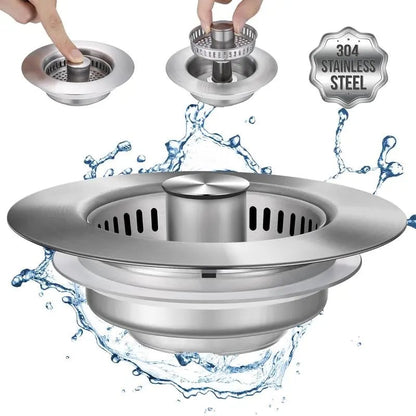 🔥New upgrade🔥LAST DAY 56% OFF-Upgraded 3 in 1 Kitchen Sink Drain Strainer