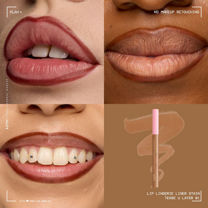 Sculpting Lip Liner Stain - Lightweight, Transfer-Proof, Waterproof, HZA Professional Makeup