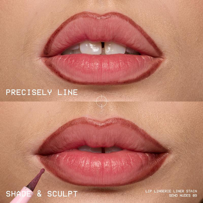 Sculpting Lip Liner Stain - Lightweight, Transfer-Proof, Waterproof, HZA Professional Makeup