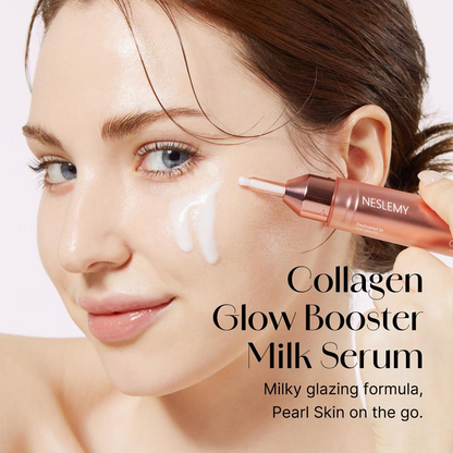 Collagen Duo l Collagen Glazed Milky Glow Wrapping Mask (20-Min Use) + Collagen Glow Booster Milk Serum for Hydration & Radiance, Korean Skincare, K-beauty