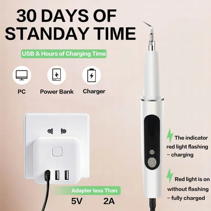 AQA Plaque/Tartar Remover for Teeth, With LED lights and 5 adjustable modes,Rechargeable